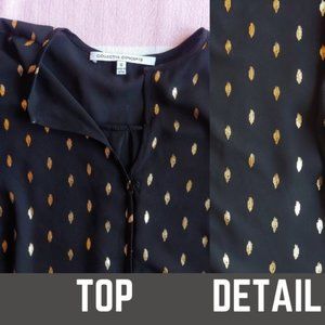 Collective Concepts Black and Gold Blouse